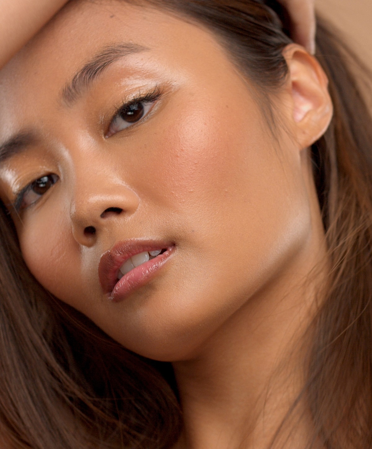 Close-up of toned abdominal area.