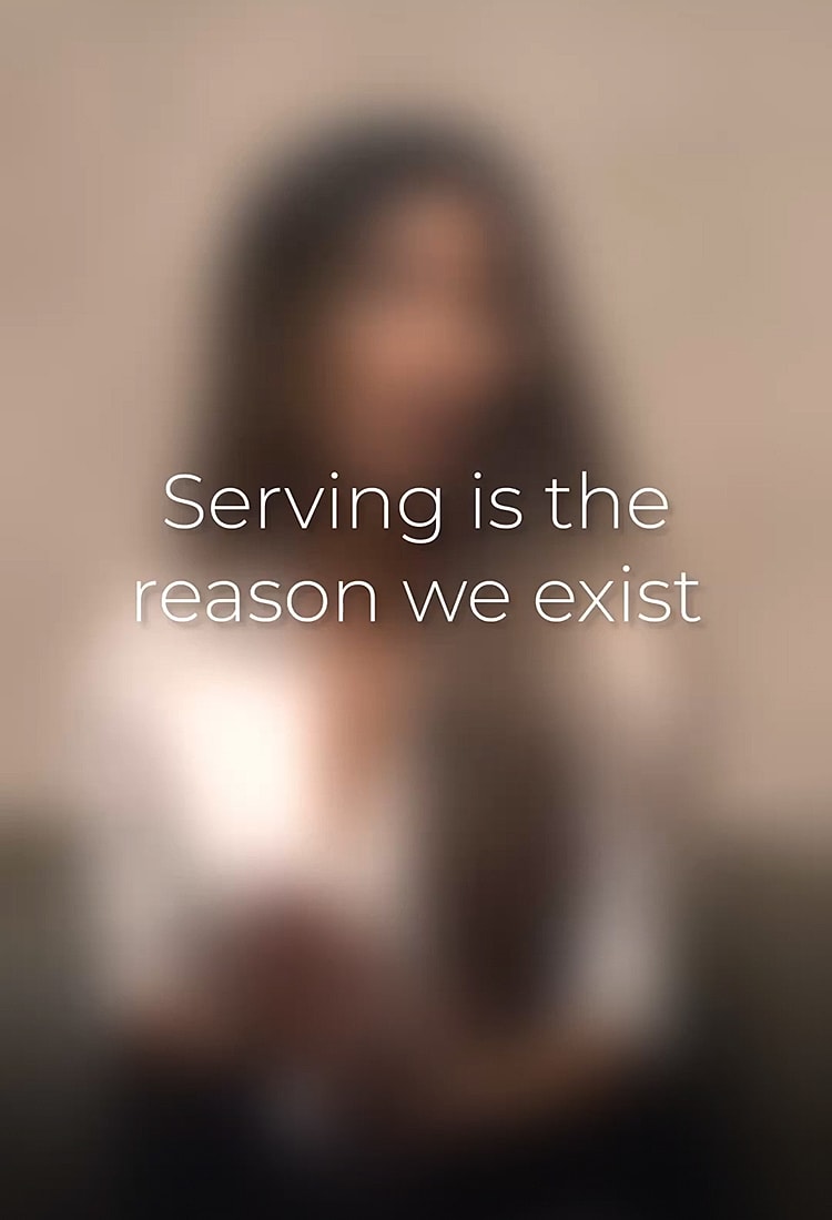 Blurred figure with inspirational text overlay.